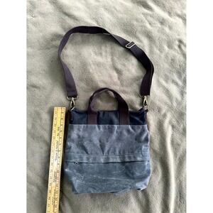 Vntg CB Station Handbag Waxed Canvas Detachable Adjustable Strap Crossbody Bag